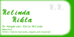 melinda mikla business card